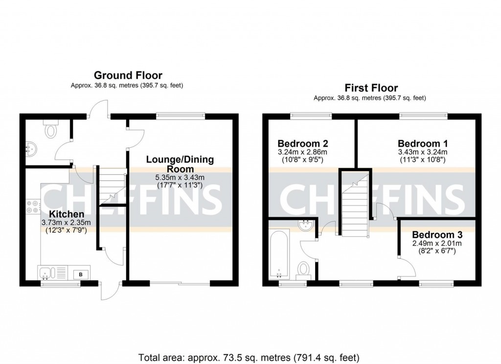 Floorplans For Townsend Mews, Wilburton, Ely