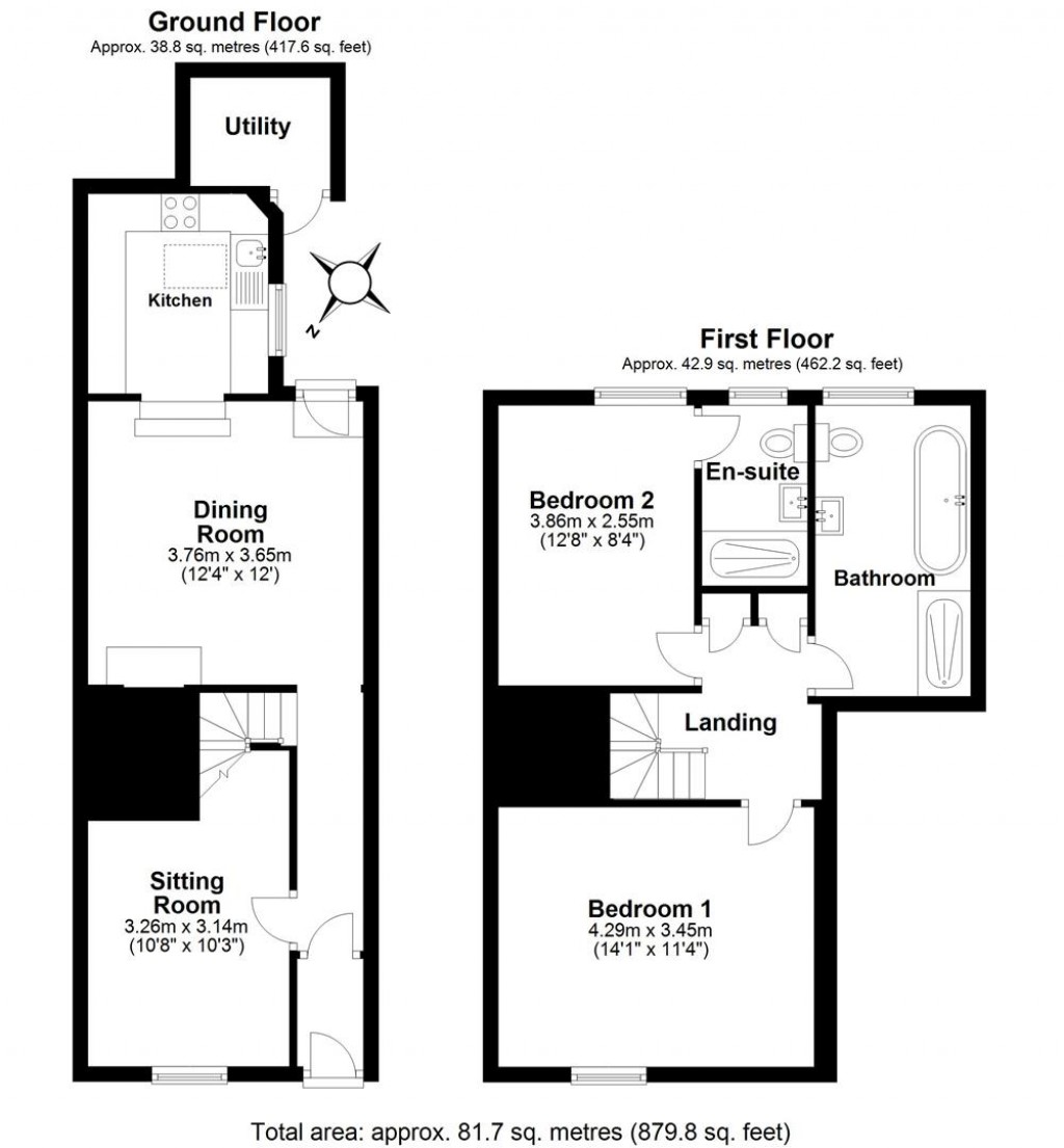 Floorplans For Church Street, Kingsbridge