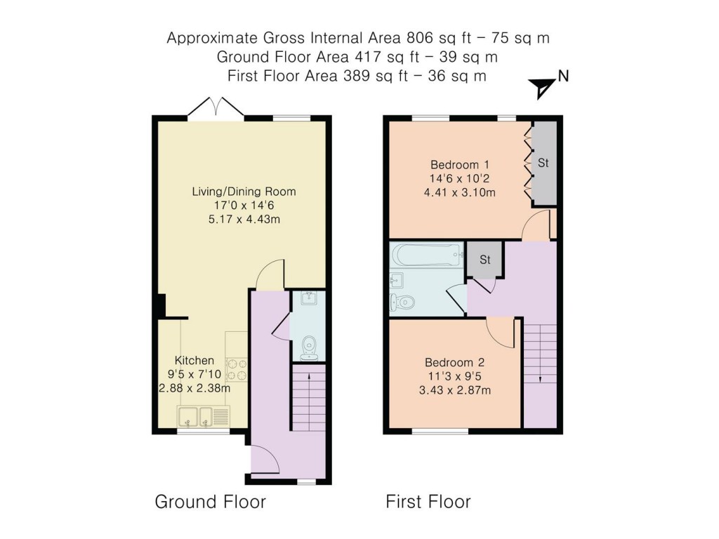 Floorplans For 5 Wiggins Walk, Watlington