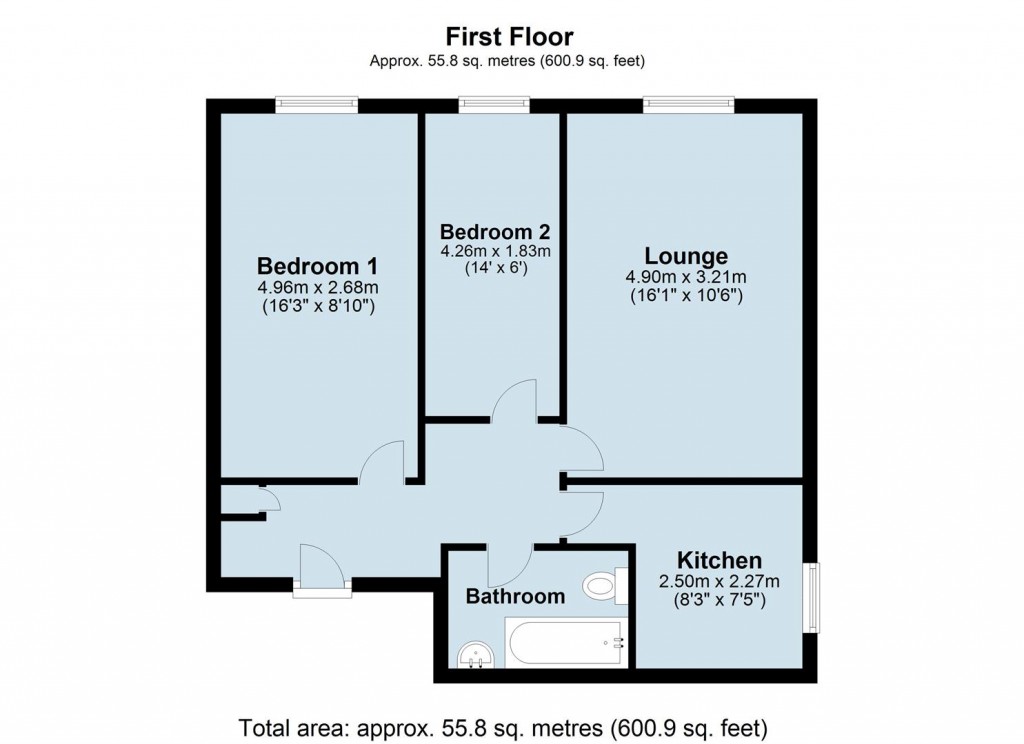 Floorplans For Upper Priory Street, Northampton, NN1