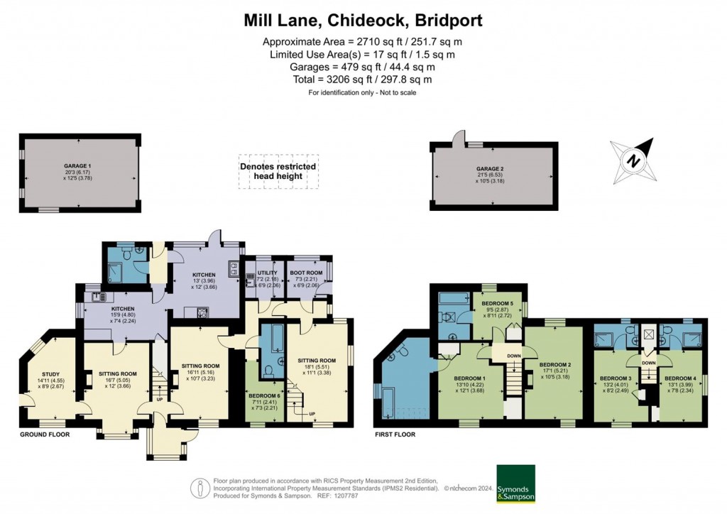 Floorplans For Mill Lane, Chideock, Bridport