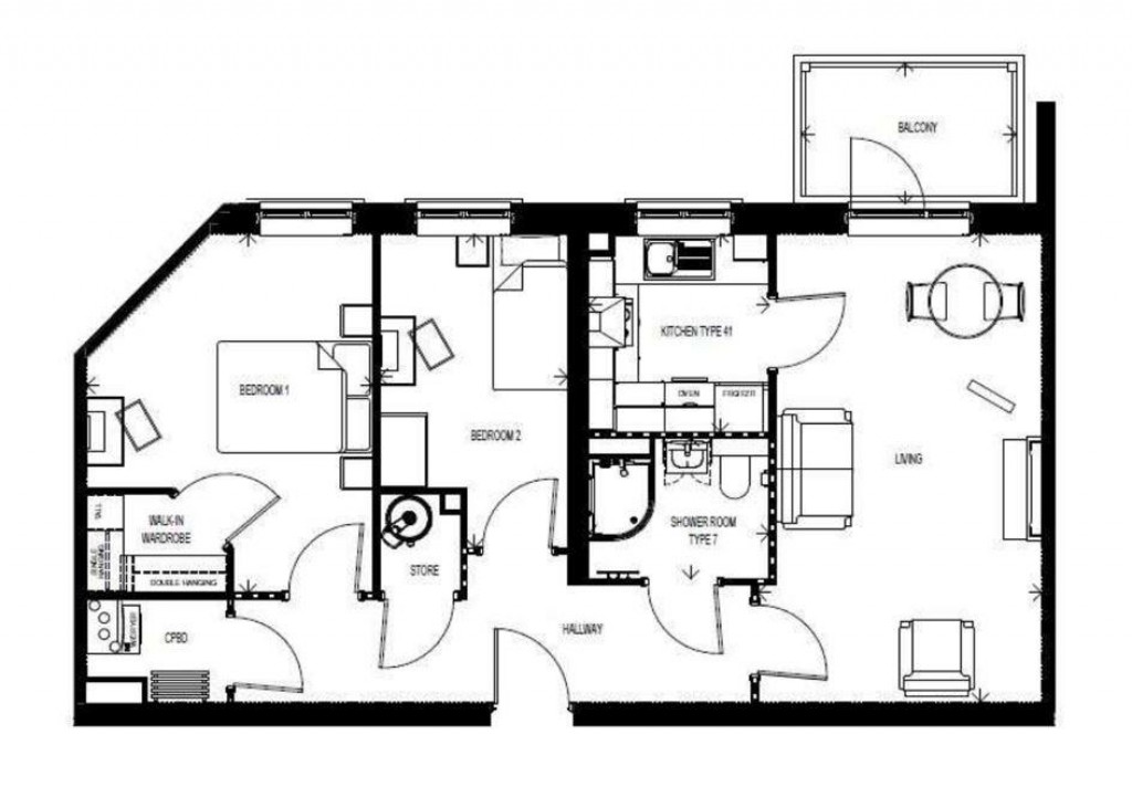 Floorplans For Flood Lane, Bridport