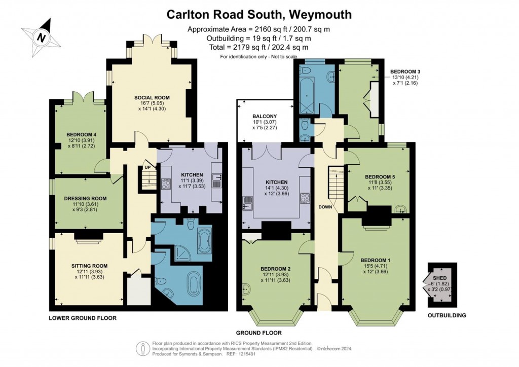 Floorplans For Carlton Road South, Weymouth