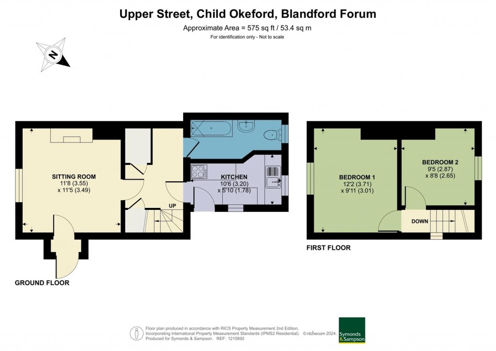 Floorplans For Upper Street, Child Okeford, Blandford Forum