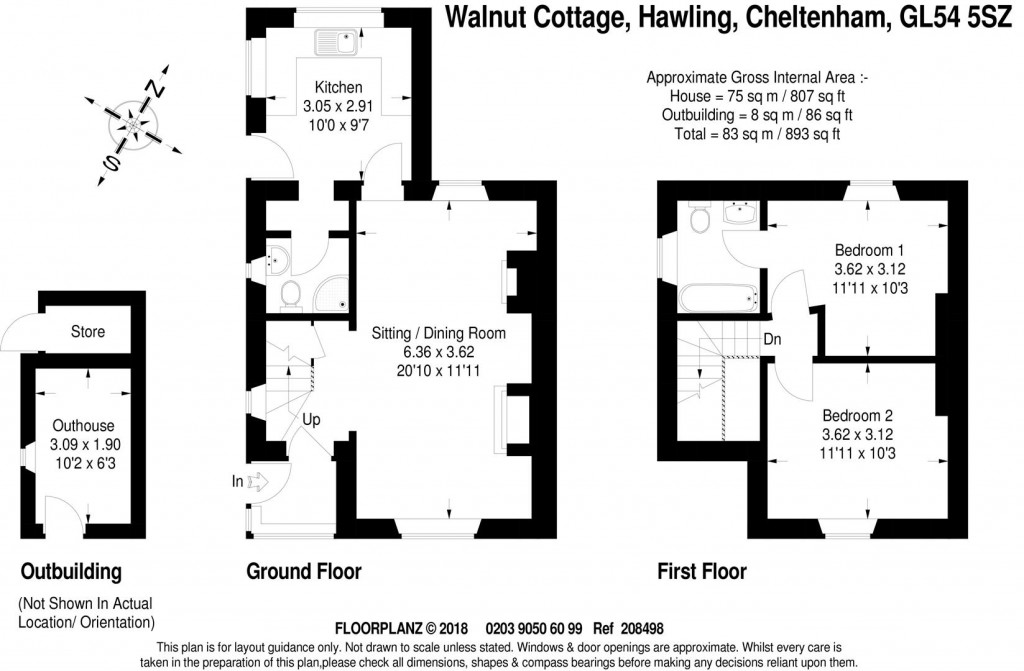 Floorplans For Hawling, Gloucestershire