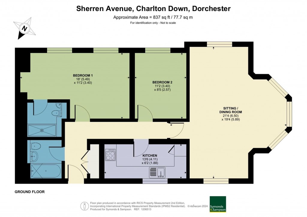 Floorplans For Greenwood House, Sherren Avenue, Charlton Down