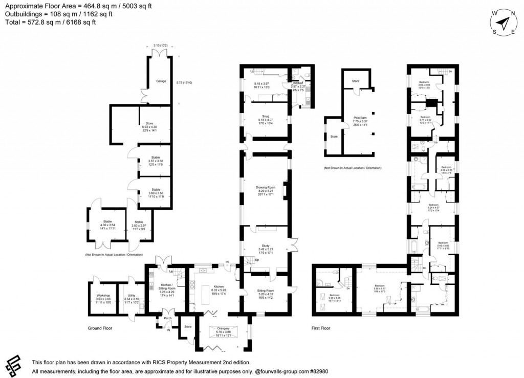 Floorplans For Ampney Crucis, Gloucestershire