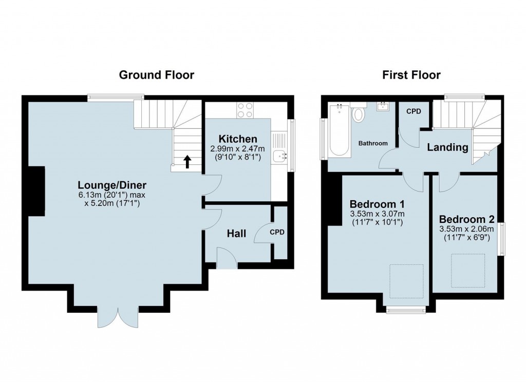 Floorplans For School Lane, Priors Marston, Southam, CV47