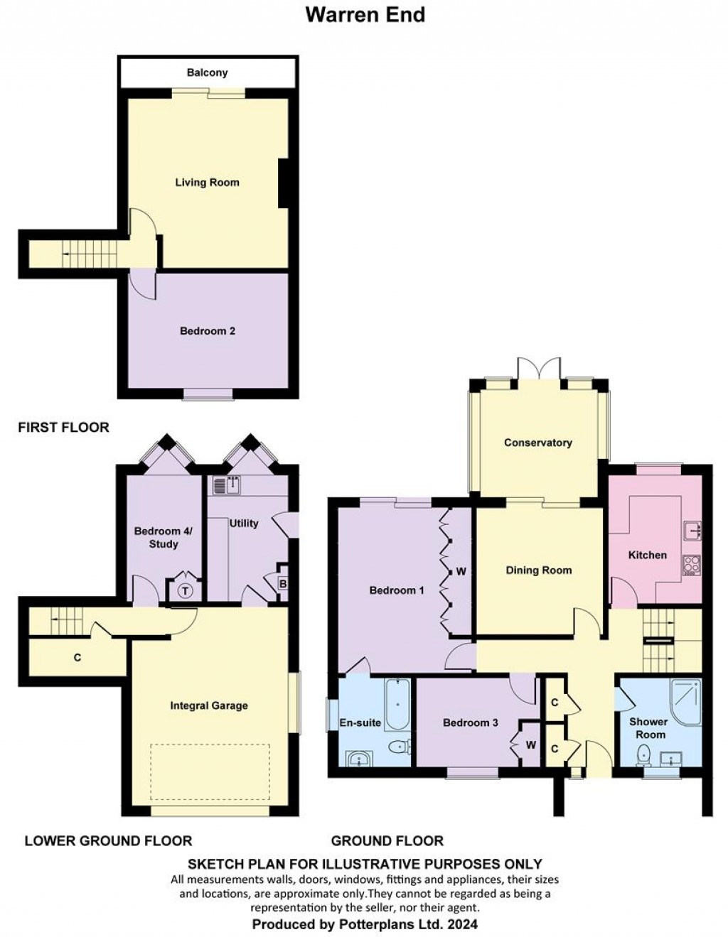 Floorplans For Totand Bay, Isle of Wight