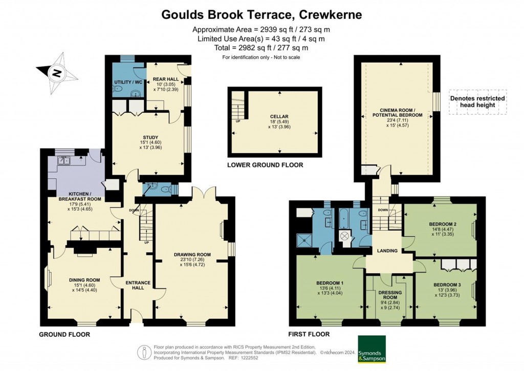 Floorplans For Goulds Brook Terrace, Crewkerne