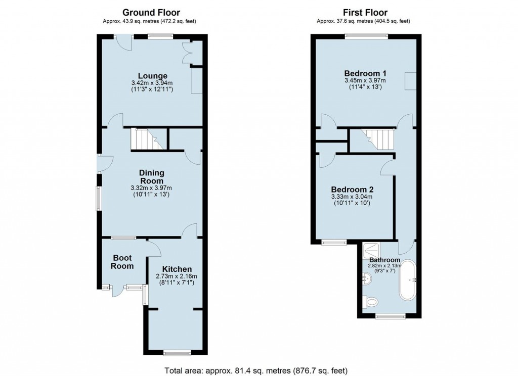 Floorplans For Mill Lane, Kislingbury, NN7