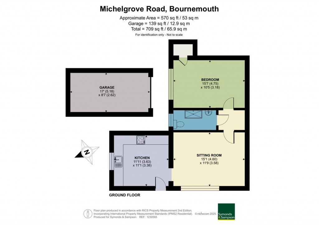 Floorplans For Flat 1a, Michelgrove Road, Bournemouth