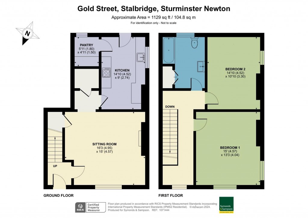 Floorplans For Gold Street, Stalbridge, Sturminster Newton