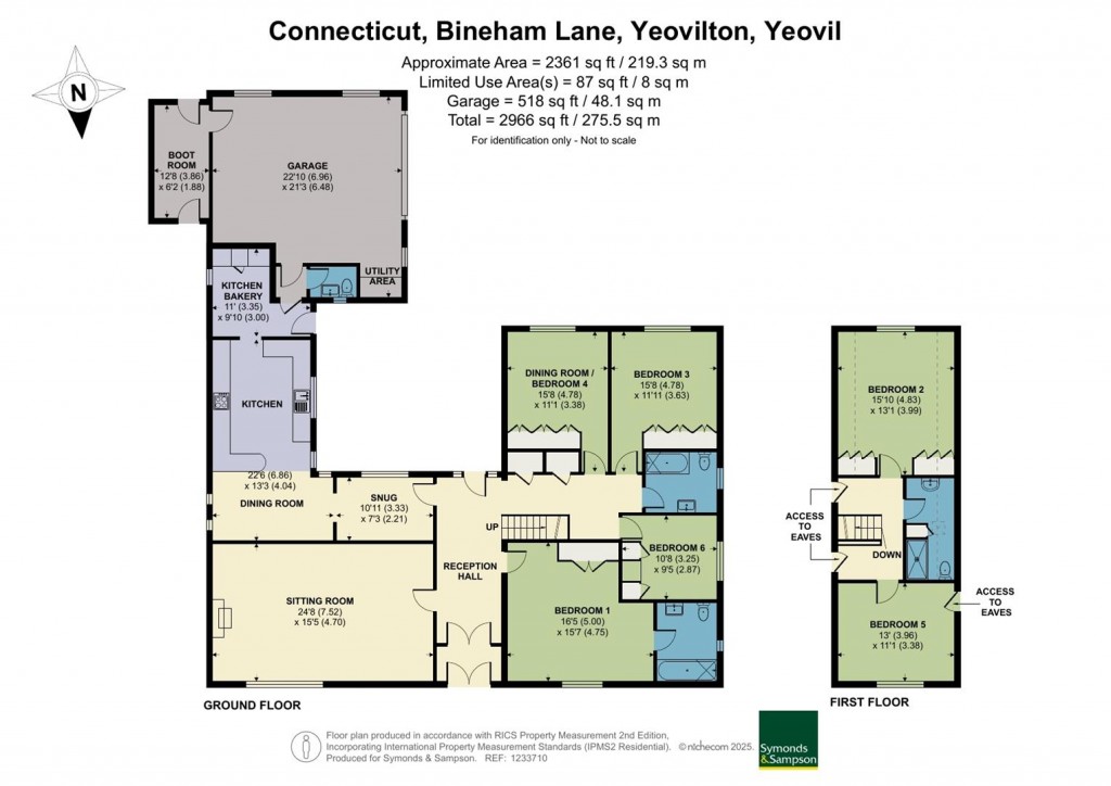 Floorplans For Bineham Lane, Yeovilton, Yeovil