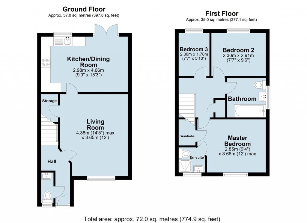 Floorplans For Dunkley Way, Northampton, NN5