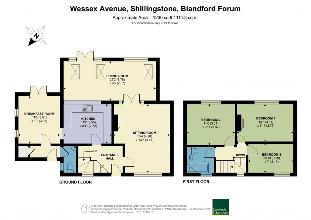 Floorplans For Wessex Avenue, Shillingstone, Blandford Forum