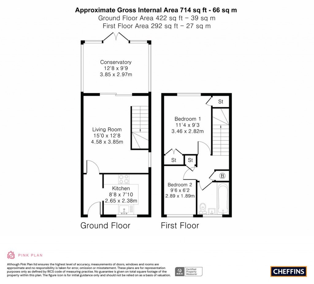 Floorplans For Saxon Way, Willingham, Cambridge