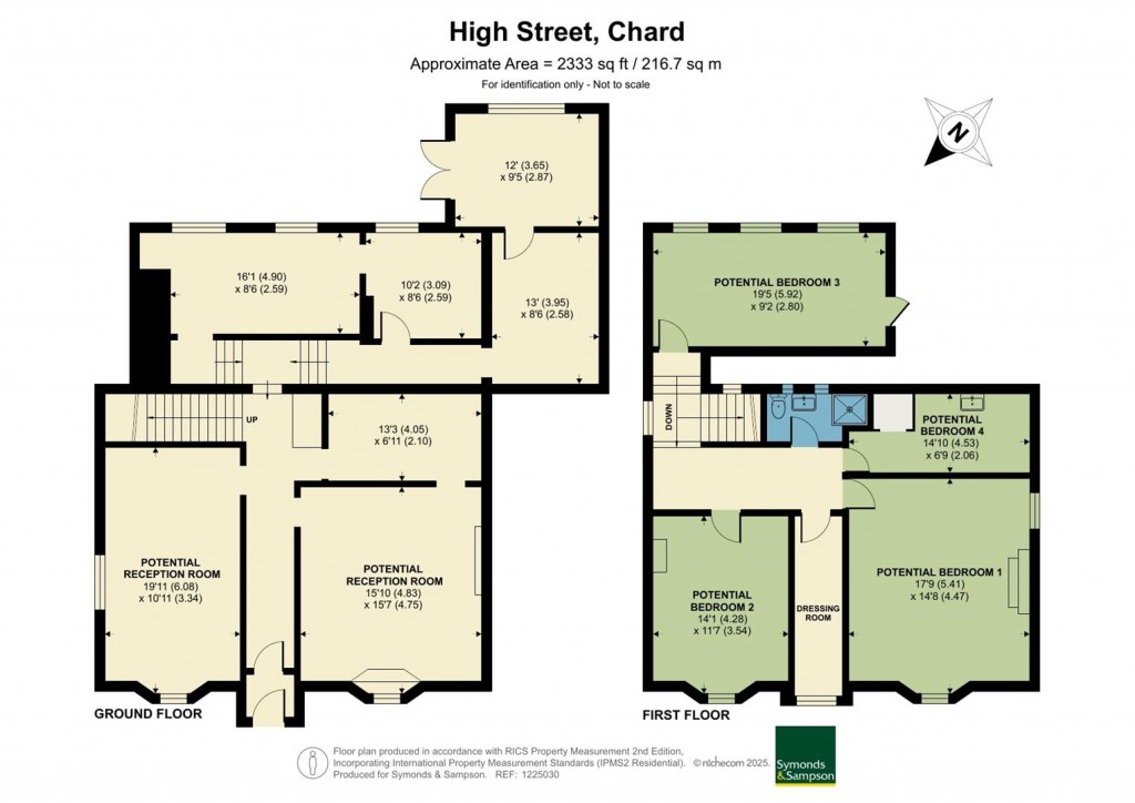 Floorplans For High Street, Chard