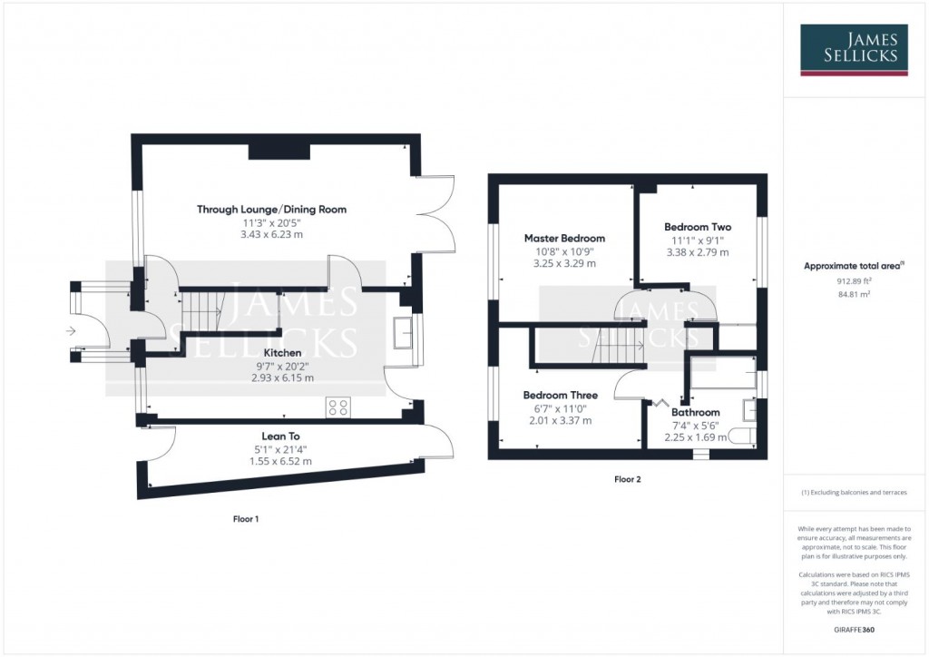 Floorplans For Falmouth Drive, Wigston, Leicestershire