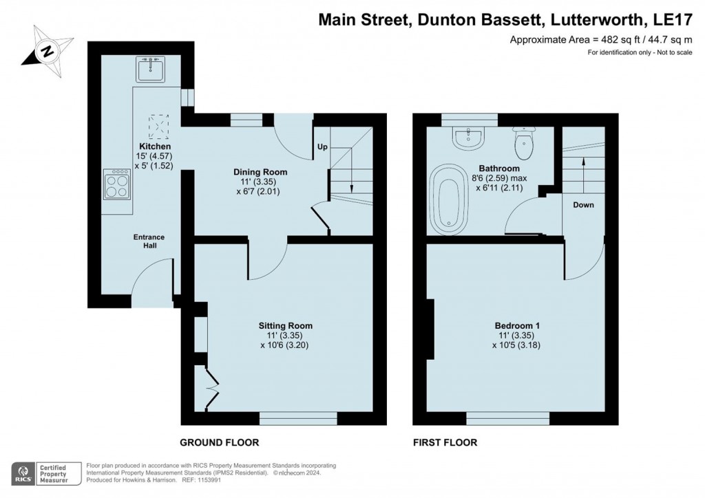 Floorplans For Main Street, Dunton Bassett, Lutterworth, LE17