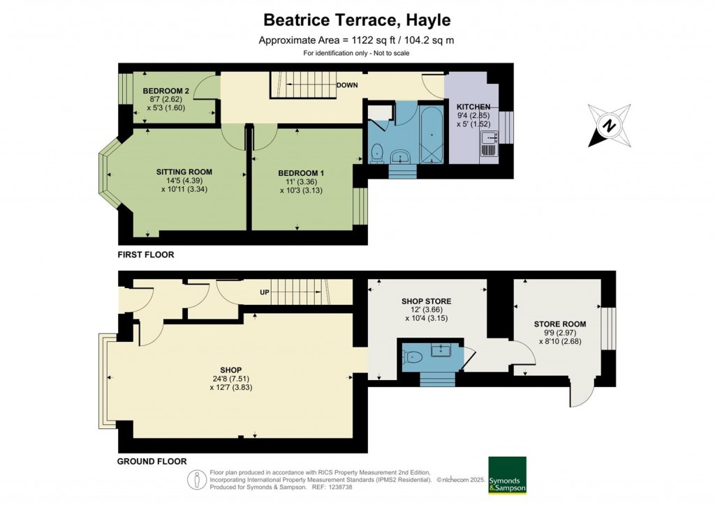 Floorplans For Beatrice Terrace, Hayle