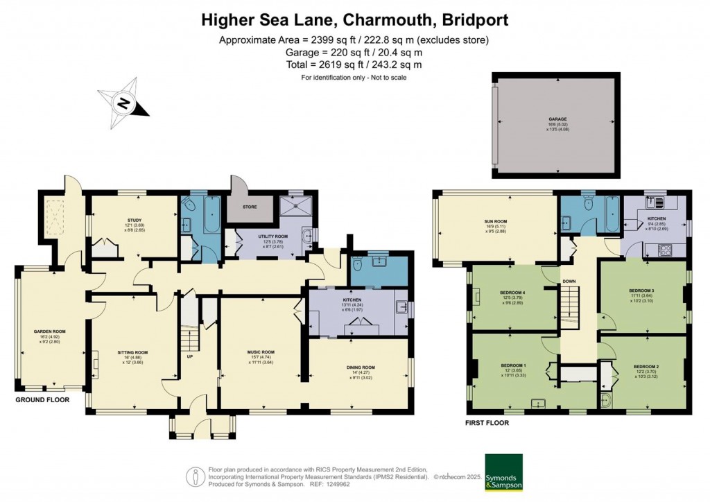 Floorplans For Higher Sea Lane, Charmouth, Bridport