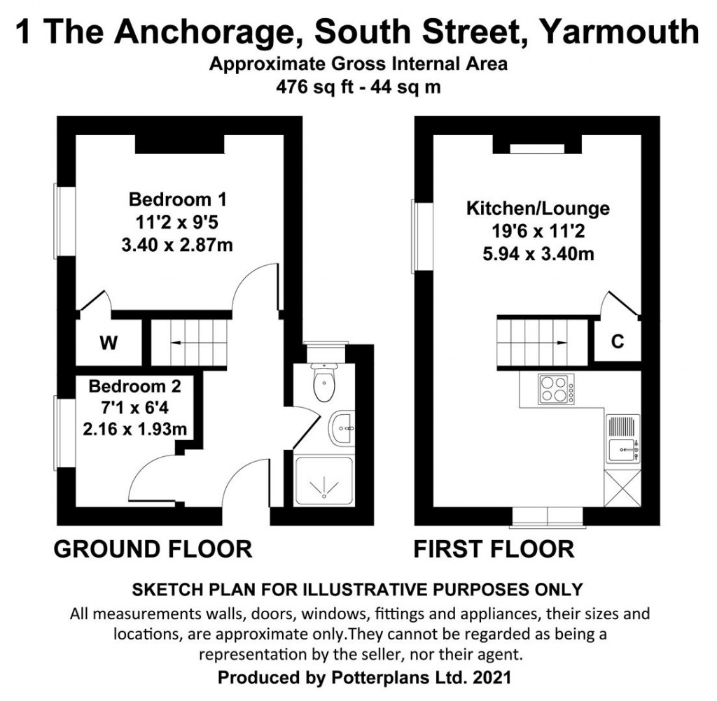 Floorplans For South Street, Yarmouth