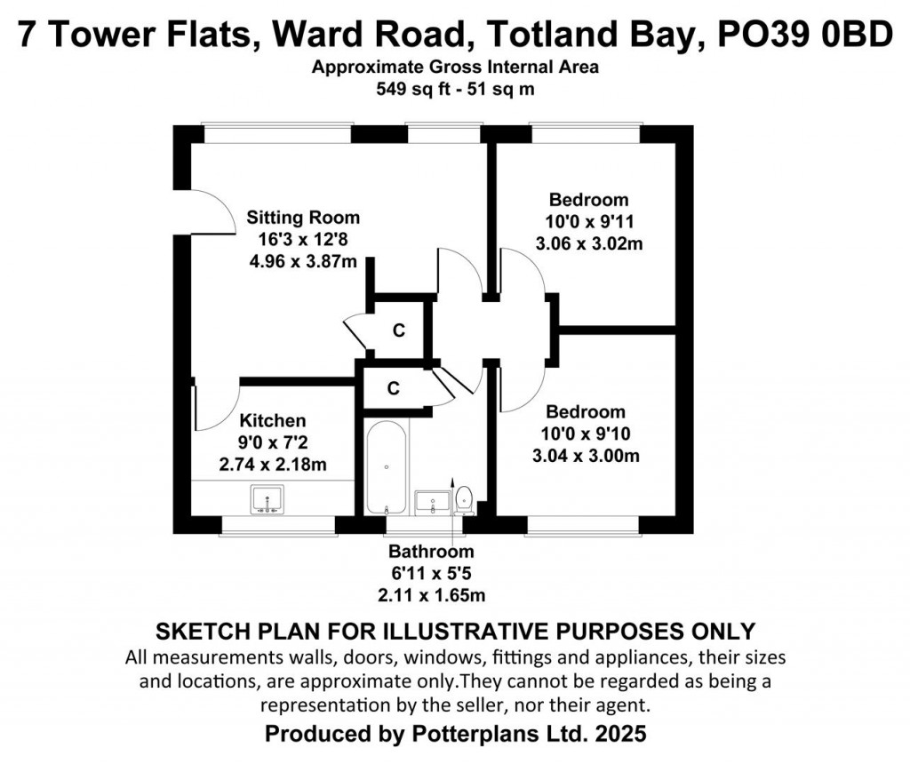 Floorplans For Ward Road, Totland Bay