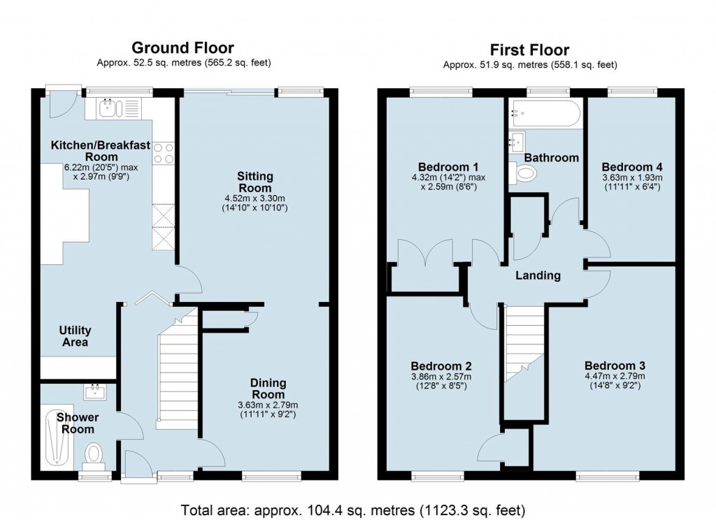 Floorplans For Hawke Road, Daventry, NN11