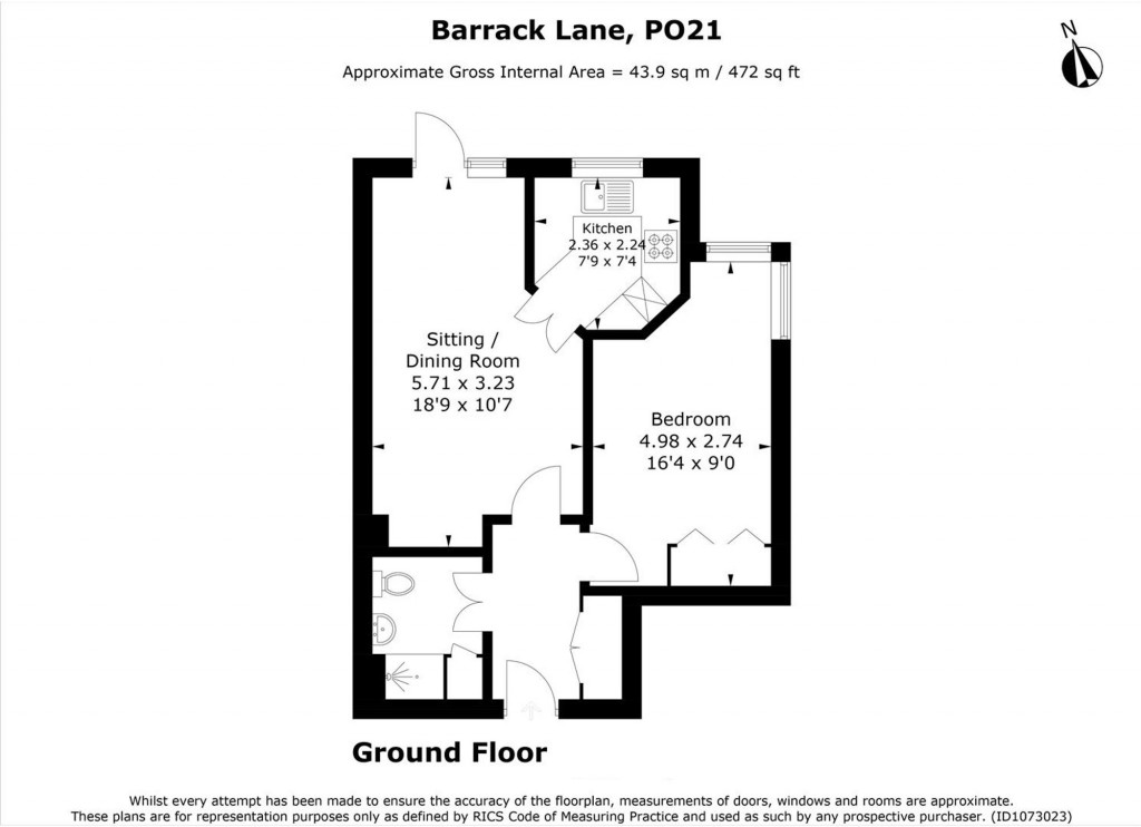 Floorplans For Barrack Lane, Bognor Regis, PO21