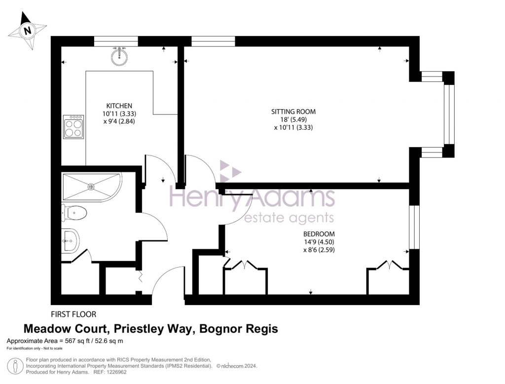 Floorplans For Priestley Way, Middleton-On-Sea, PO22