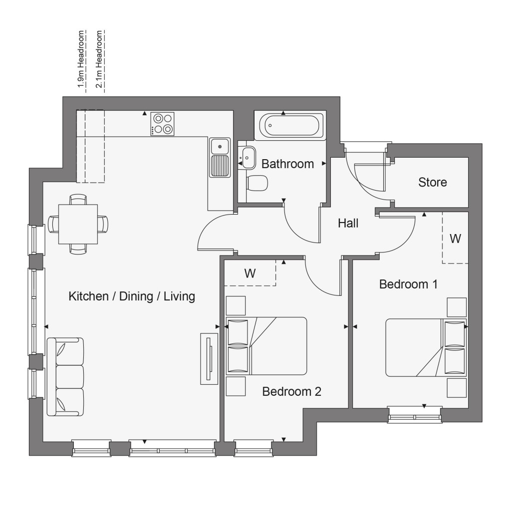 Floorplans For Fontwell Meadows, Fontwell, BN18