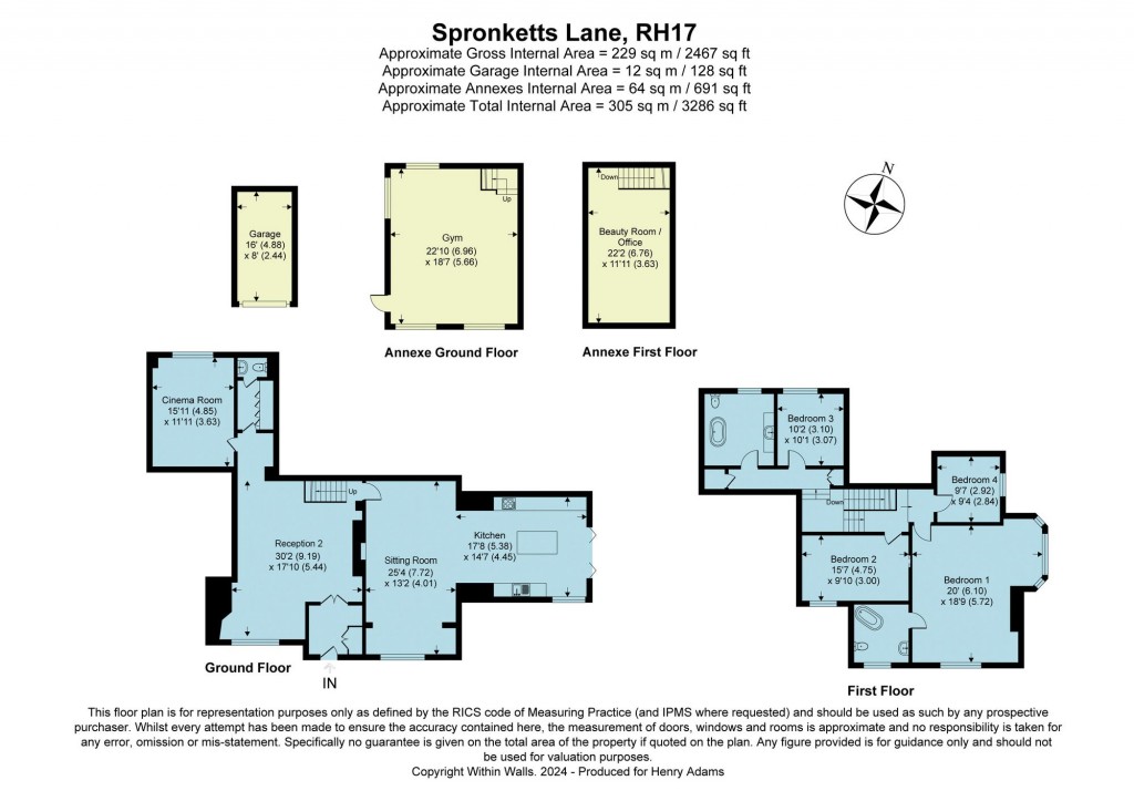 Floorplans For Spronketts Lane, Bolney, RH17
