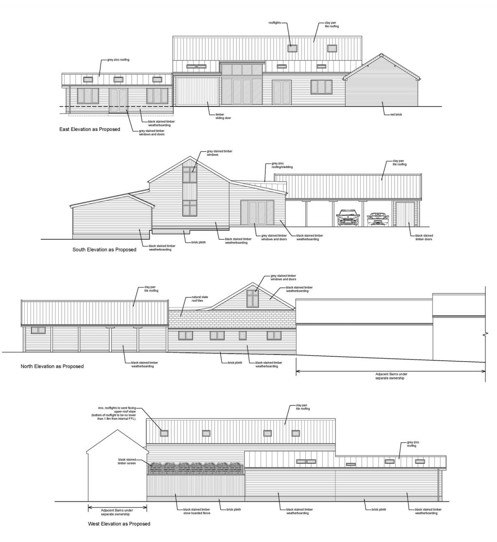 Floorplans For Stonham Aspal, Nr  Debenham, Suffolk 