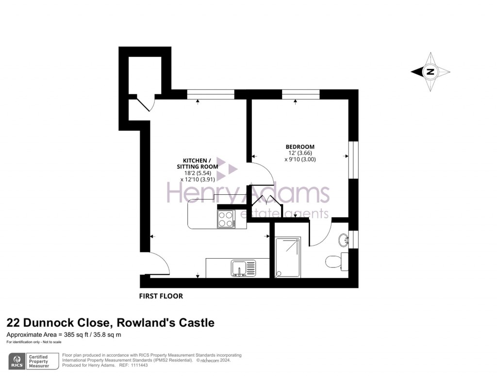 Floorplans For Dunnock Close, Rowland's Castle, PO9