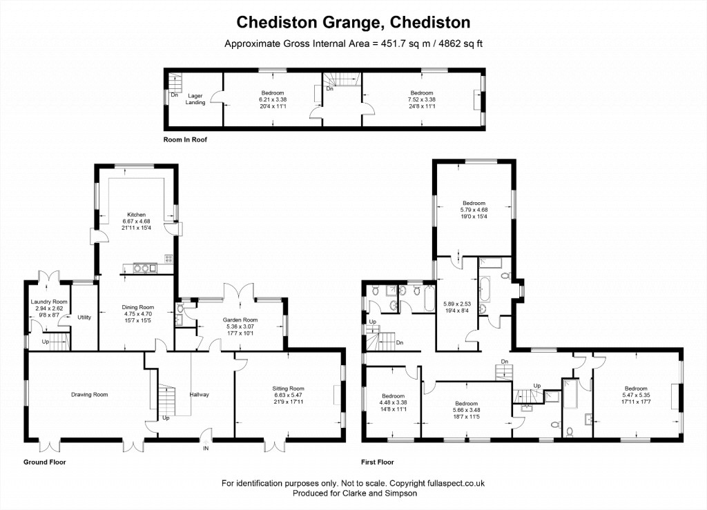 Floorplans For The Chediston Estate, Nr Halesworth, Suffolk