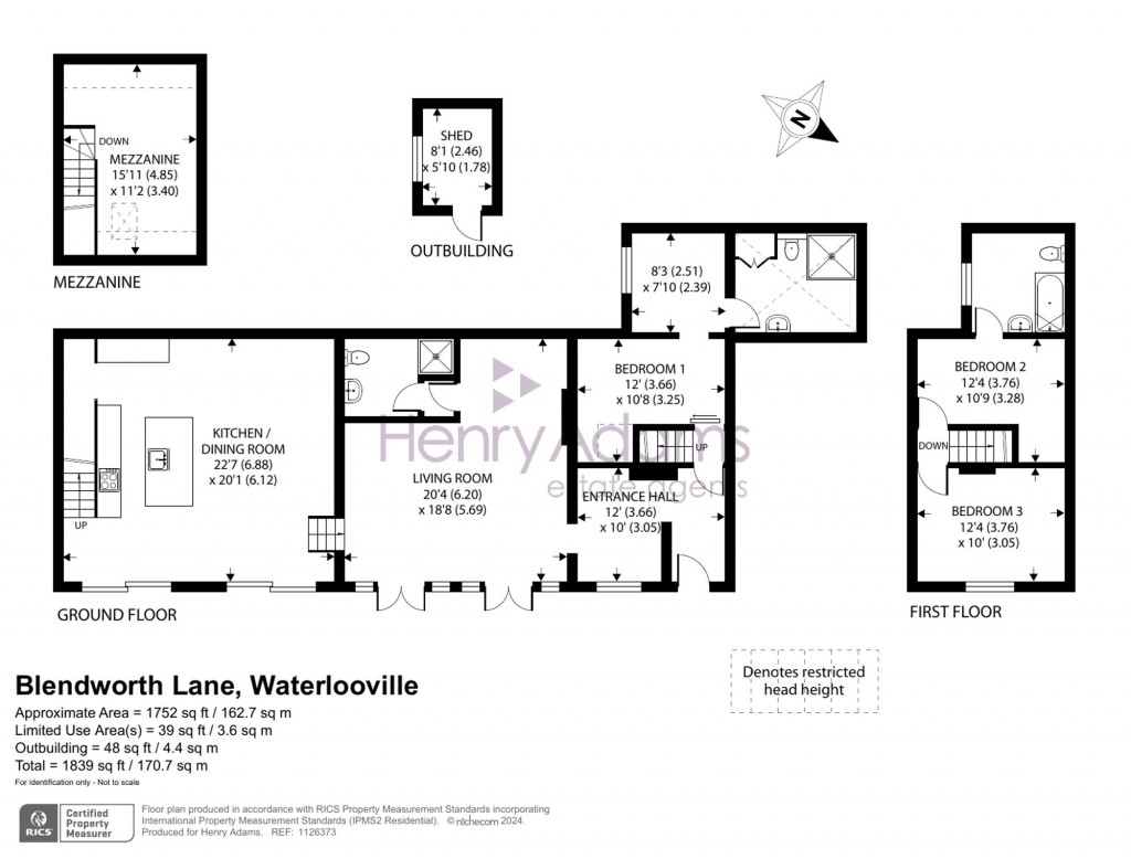Floorplans For Blendworth Lane, Waterlooville, PO8