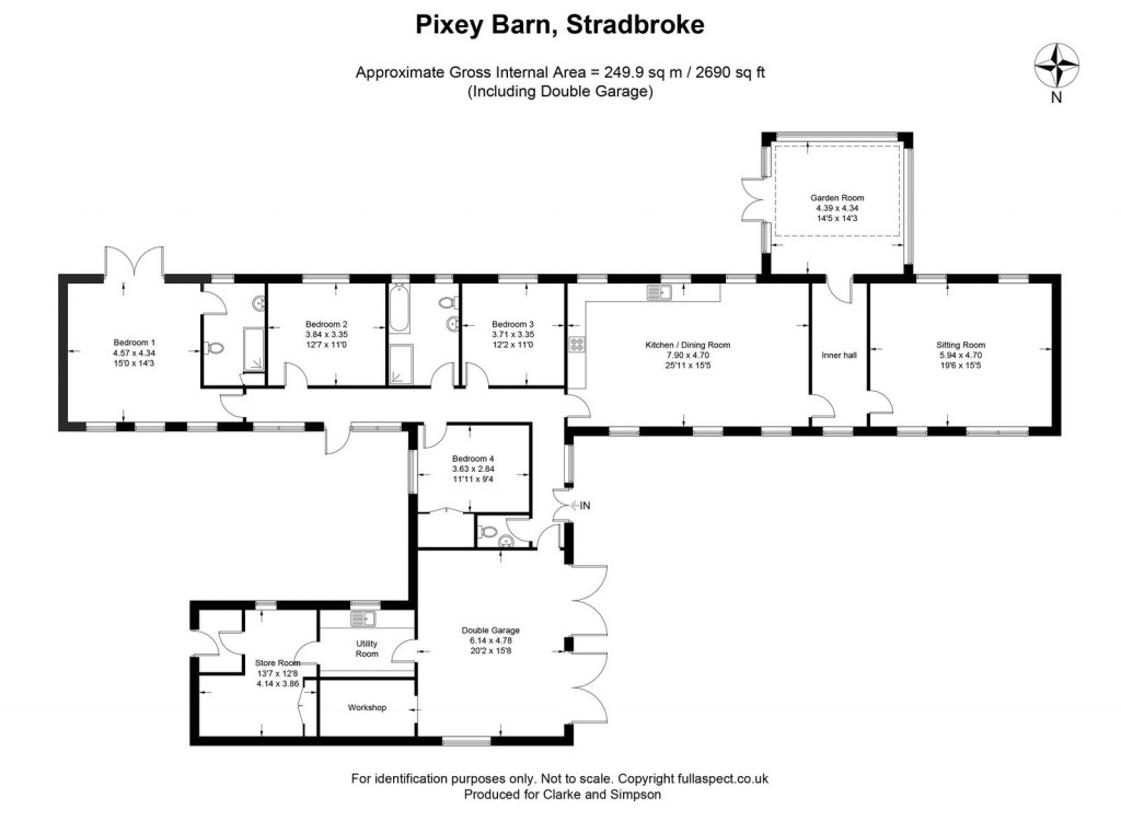 Floorplans For Pixey Green, Fressingfield, Suffolk