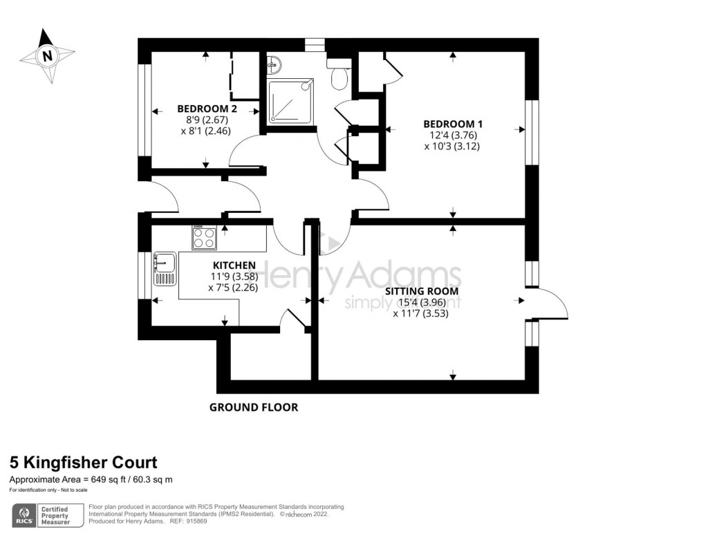 Floorplans For Kingfisher Court, Shrubbs Drive, PO22