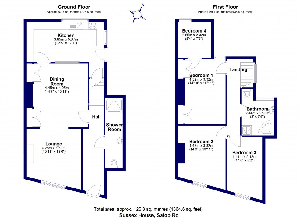 Floorplans For Salop Road, Welshpool, Powys