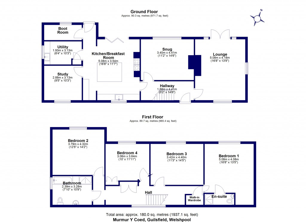 Floorplans For Guilsfield, Welshpool, Powys