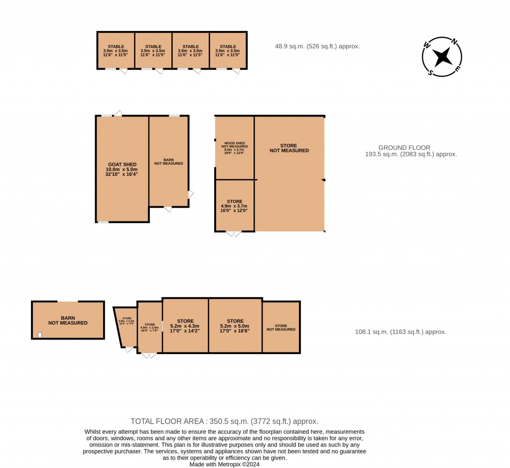 Floorplans For Mortimers Cross, Leominster, Herefordshire