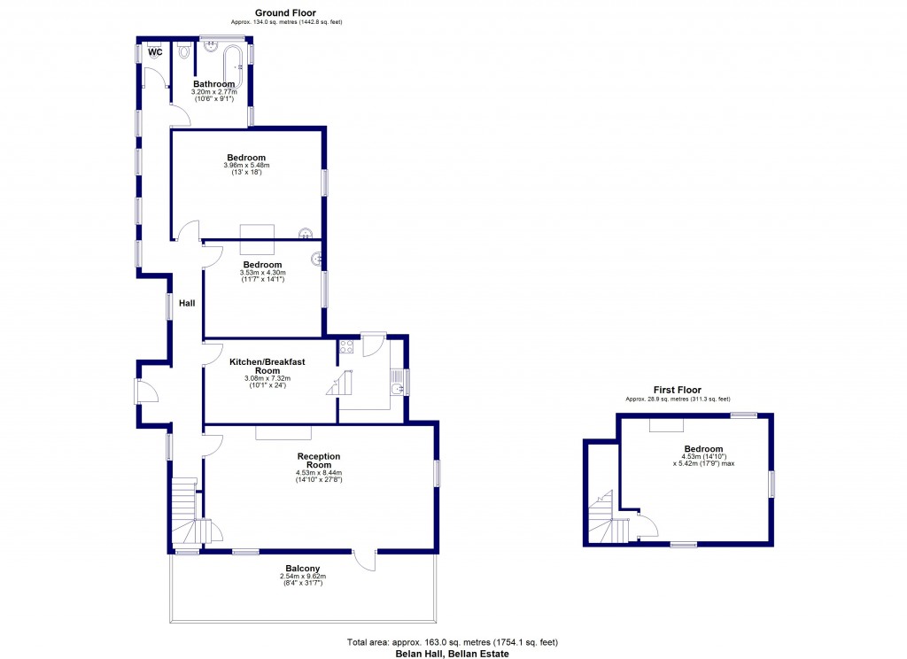 Floorplans For Llanerfyl, Welshpool, Powys