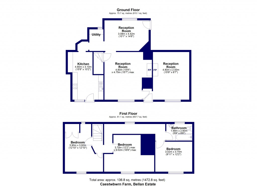 Floorplans For Llanerfyl, Welshpool, Powys