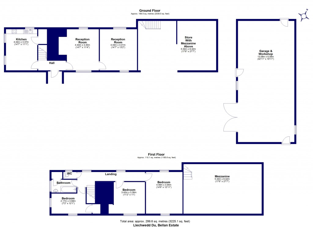 Floorplans For Llanerfyl, Welshpool, Powys