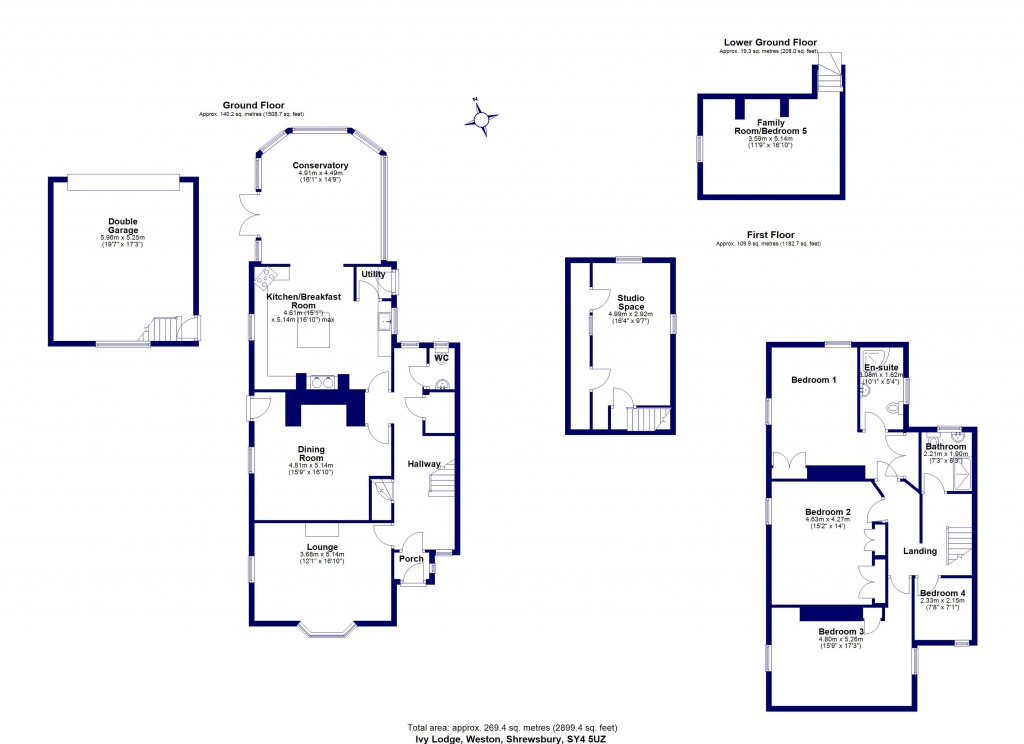 Floorplans For Weston, Shrewsbury, Shropshire