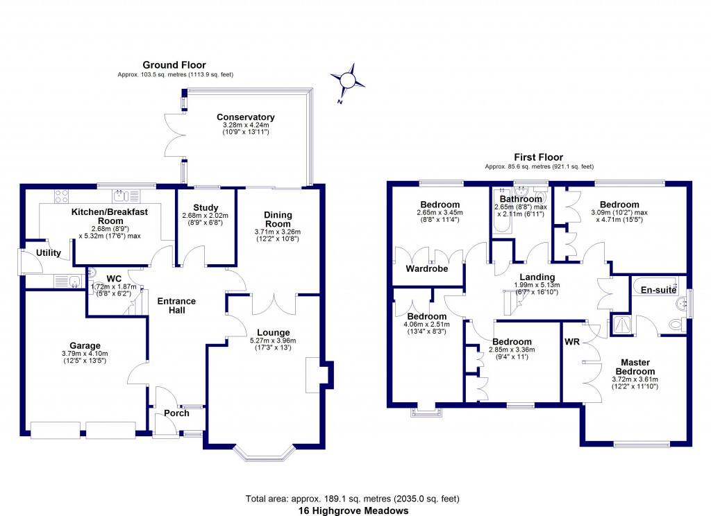 Floorplans For Highgrove Meadows, Priorslee, Telford