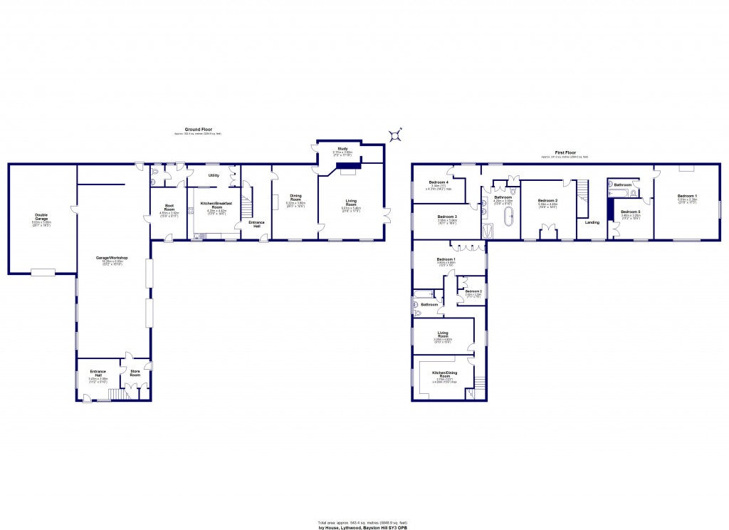 Floorplans For Lythwood, Bayston Hill, Shrewsbury