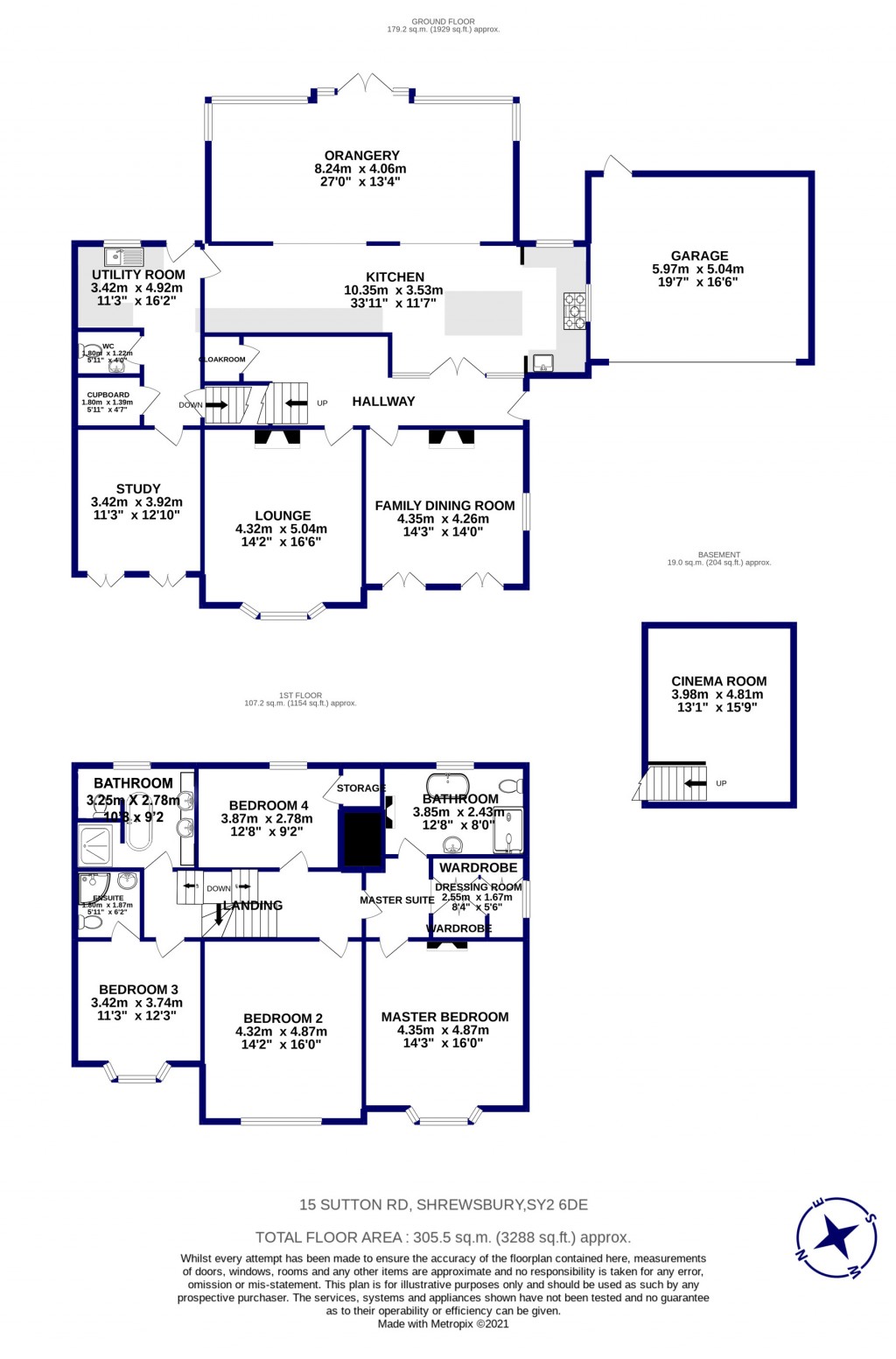 Floorplans For Sutton Road, Shrewsbury