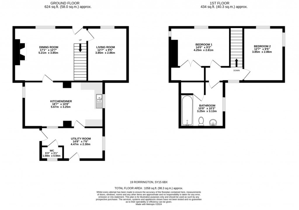 Floorplans For Rorrington, Chirbury, Montgomery